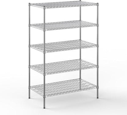 24" Deep x 42" Wide x 64" Height Wire Shelving Kit | 5-Tier | NSF Commercial by Regal+Altair