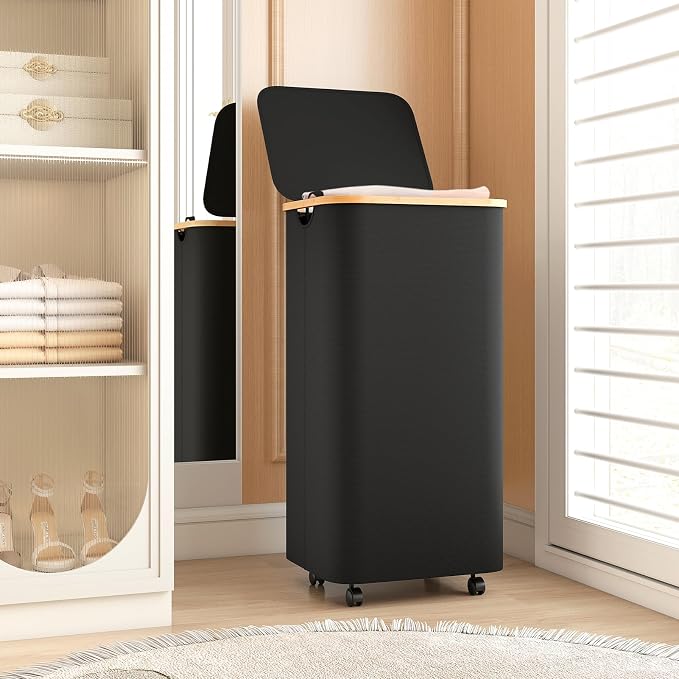 Yecaye 100L Large Capacity Laundry Hamper – Foldable Rolling Laundry Basket - Image 7