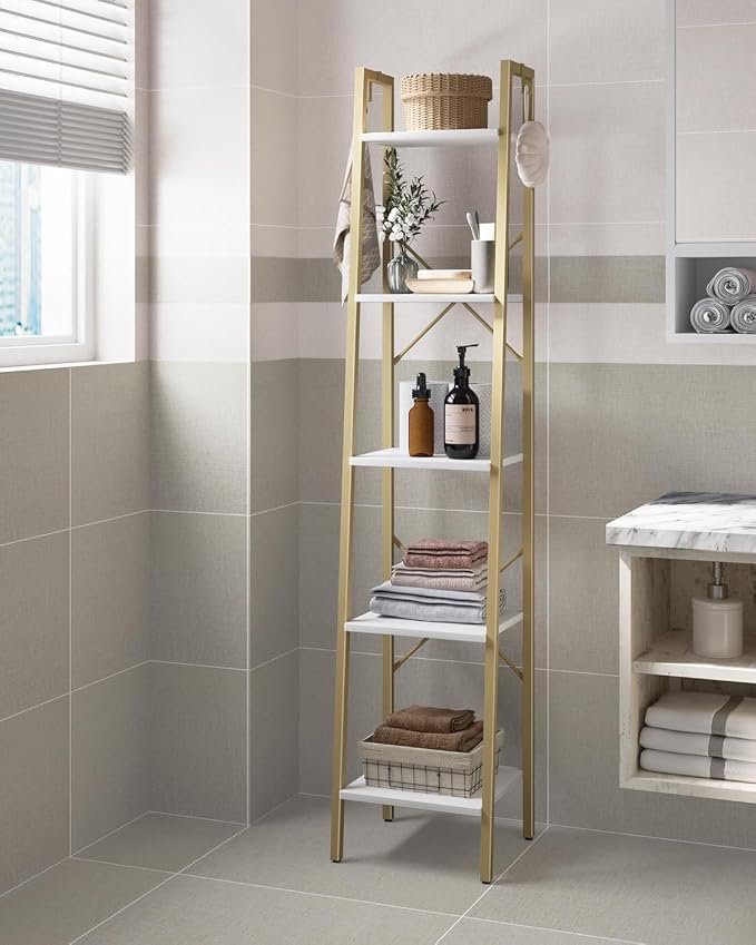 Hzuaneri Ladder Shelf, Freestanding Corner Storage Shelf | Bookcase - Image 7