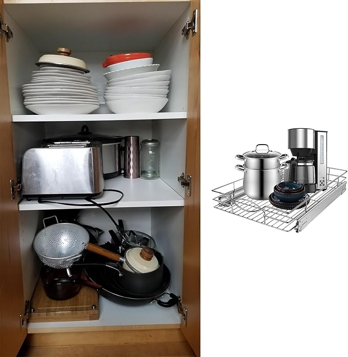 Pull Out Cabinet Drawer Organizer, 14”W x 21”D - Image 7