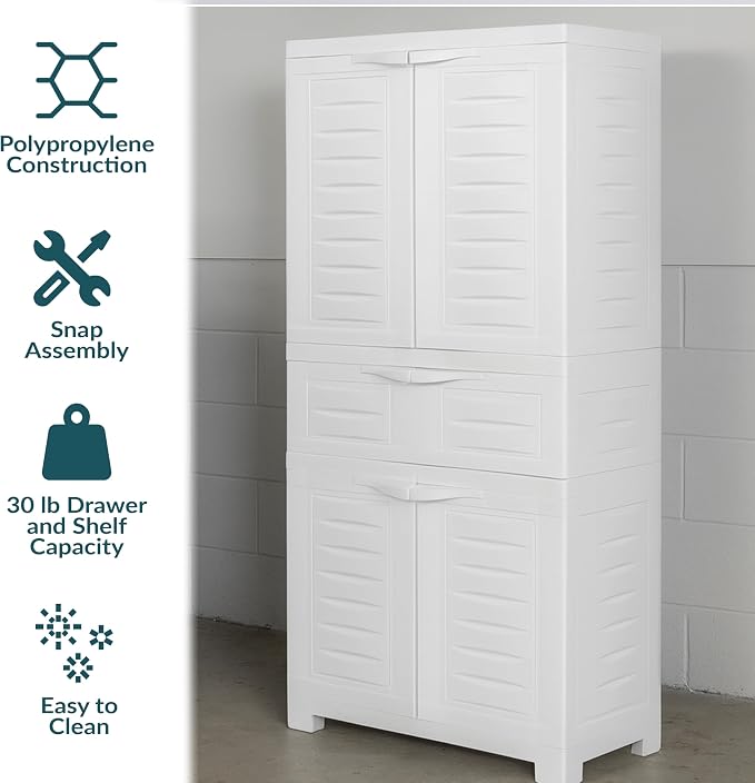 Sunnydaze 57" Garage Storage Cabinet - Image 5