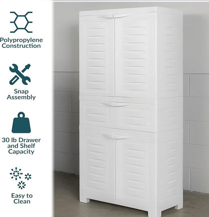 Sunnydaze 57" Garage Storage Cabinet - Image 5