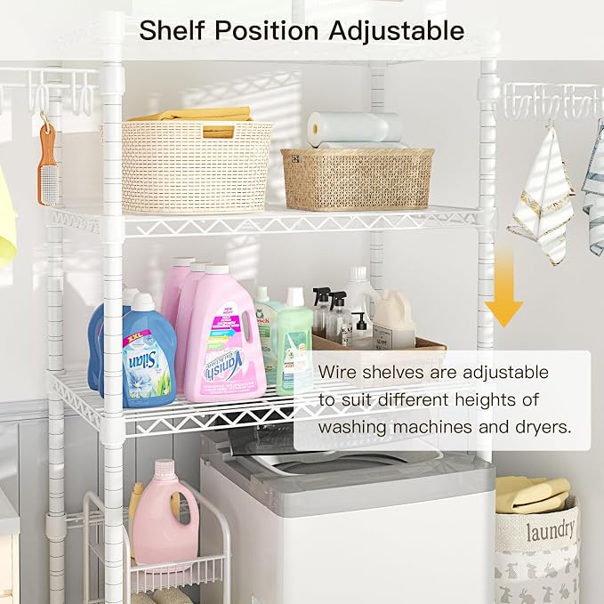 Ulif U8 Laundry Room Storage Organizer, Over The Washer and Dryer Storage - Image 4
