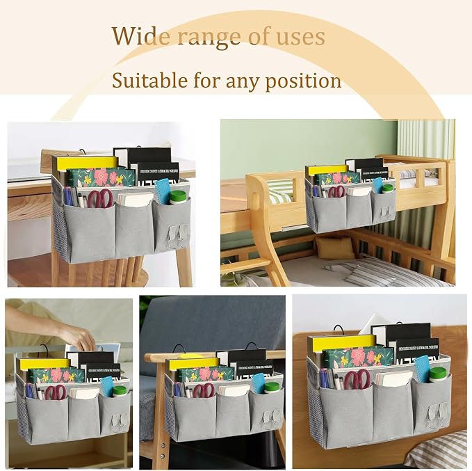 Bedside Caddy, Bedside Hanging Storage Organizer forBunk and Hospital Beds - Image 4