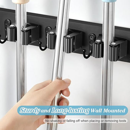 Black Broom Holder Wall Mount - Image 4