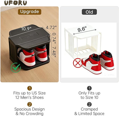 UFORU Small Shoe Rack, 5 Tier Plastic Vertical Shoe Rack - Image 4