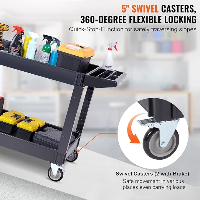 Rolling Utility Cart on Wheels, Heavy Duty Tool - Image 5