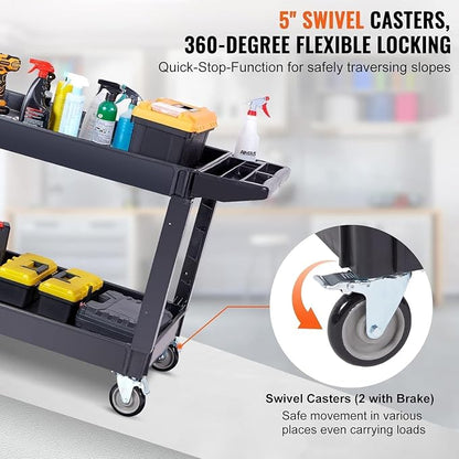 Rolling Utility Cart on Wheels, Heavy Duty Tool - Image 5