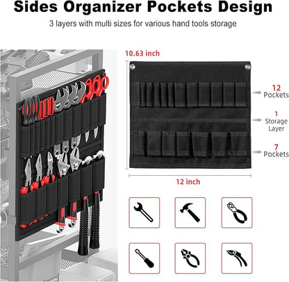 JUNNUJ Garage Large Power Tool Organizer Cart - Image 3