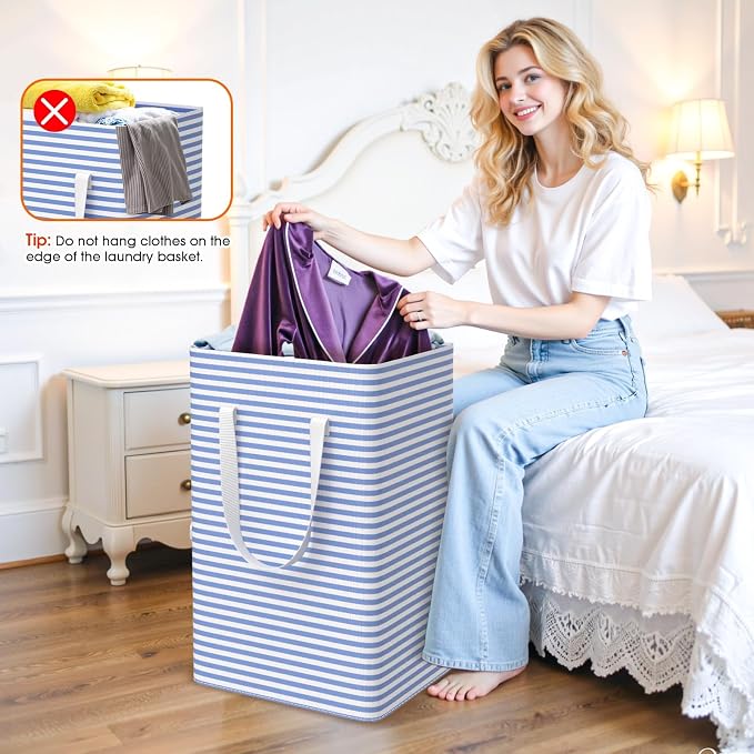 3 Pack Large Laundry Basket, Waterproof & Freestanding Laundry Hamper, - Image 4
