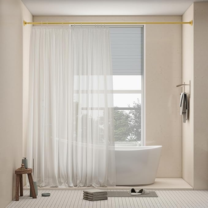 AIZESI Tension Curtain Rod 28 to 48 Inch Adjustable No Drilling, No Slip - Image 7