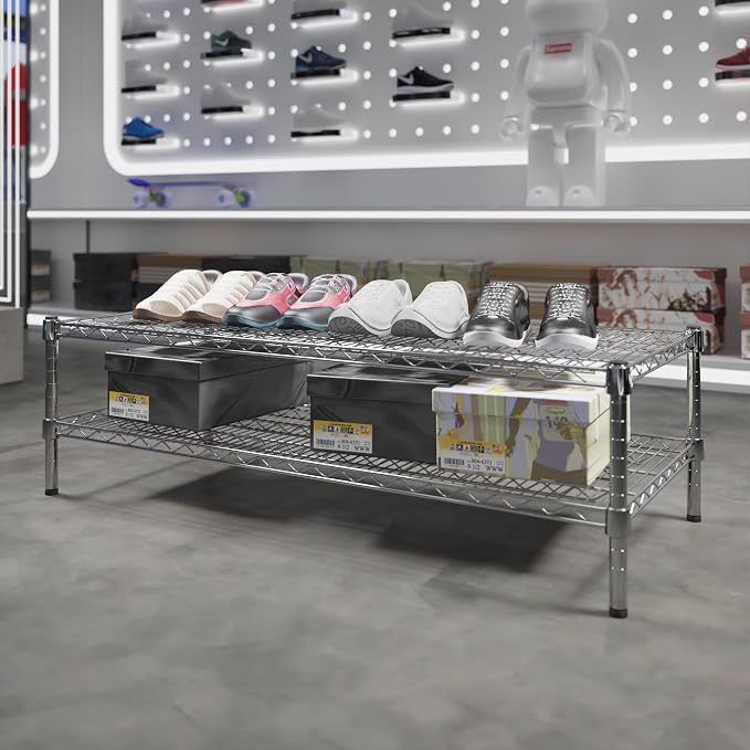 21" Deep x 48" Wide x 14" Height Wire Shelving Kit | 2-Tier | NSF Commercial - Image 2