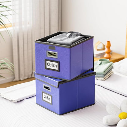 File Organizer Box with Lids, Collapsible File Folder Organizer | File Box with - Image 5