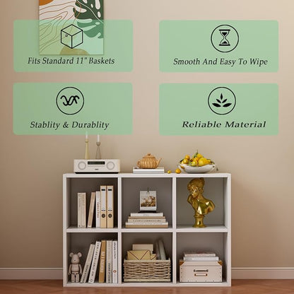 6-Cube Storage Shelf Bookcase - Image 4