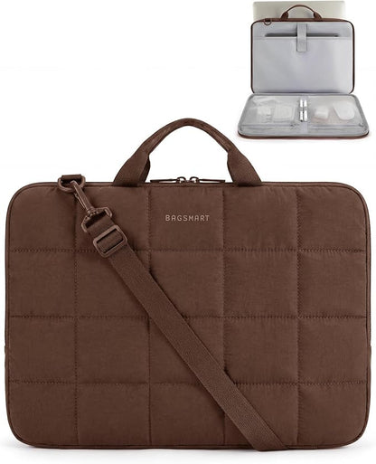 BAGSMART Laptop Case with Handle, Puffy Laptop Sleeve Bag by BAGSMART