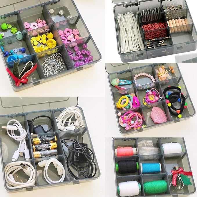 2 Pack Plastic Storage Organizer Box, Storage Container, Jewelry Organizer - Image 7
