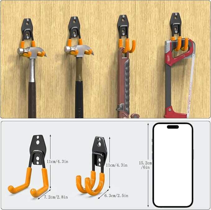 3-H Garage Wall Hooks 10 Pack, Garage Hooks Heavy Duty - Image 2