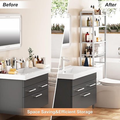 Kalrin Over-The-Toilet Storage Rack, 4-Tier Bathroom Organizer Shelf Over Toilet - Image 4