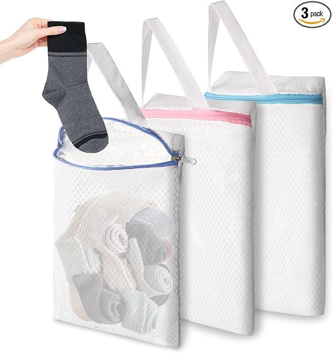 3 PACK Hanging Mesh Laundry Bags by Unknown
