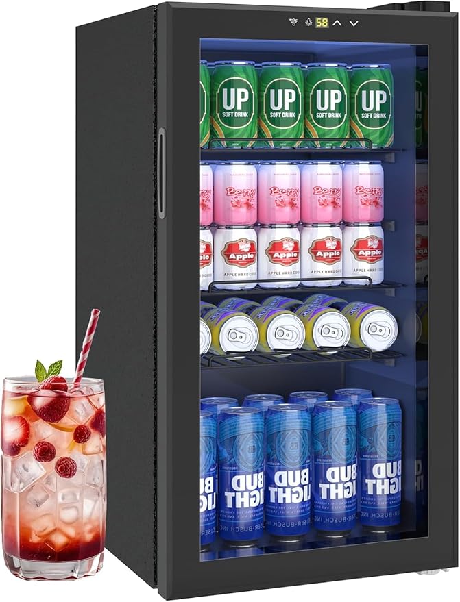 Beverage Refrigerator Cooler, 120 Can/3.2 Cu.Ft Mini Fridge by Unknown