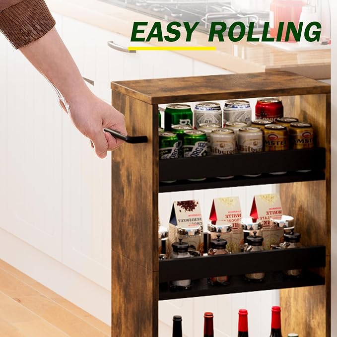 TEAMIX 4 Tier Slim Storage Cart - Image 2
