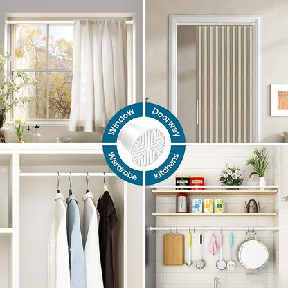 AIZESI Spring Tension Curtain Rod 24 to 46 Inch, Spring Tension Rod No Drilling - Image 6