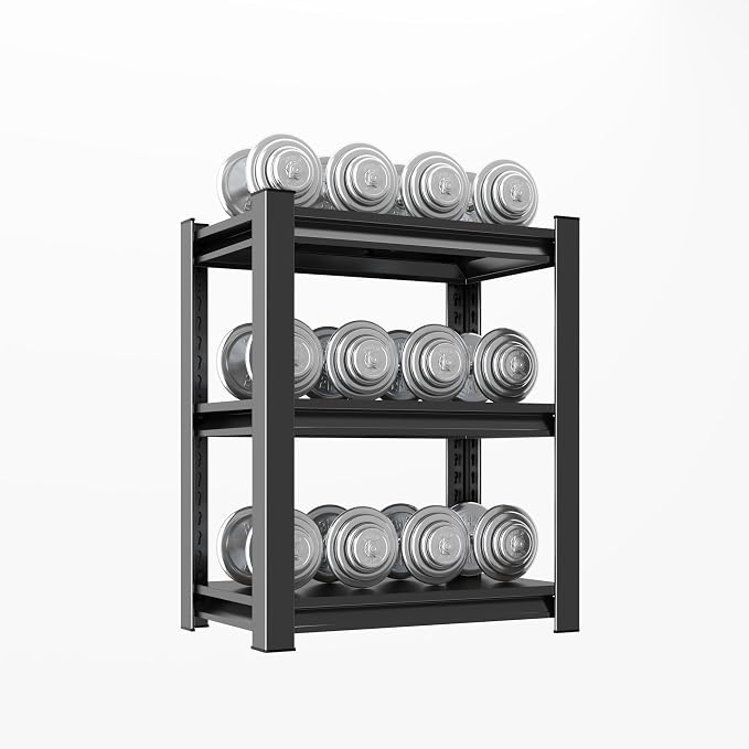 Storage Shelves, Garage Metal Shelving Unit, Adjustable, Double-Layer Column by Beaunatixx