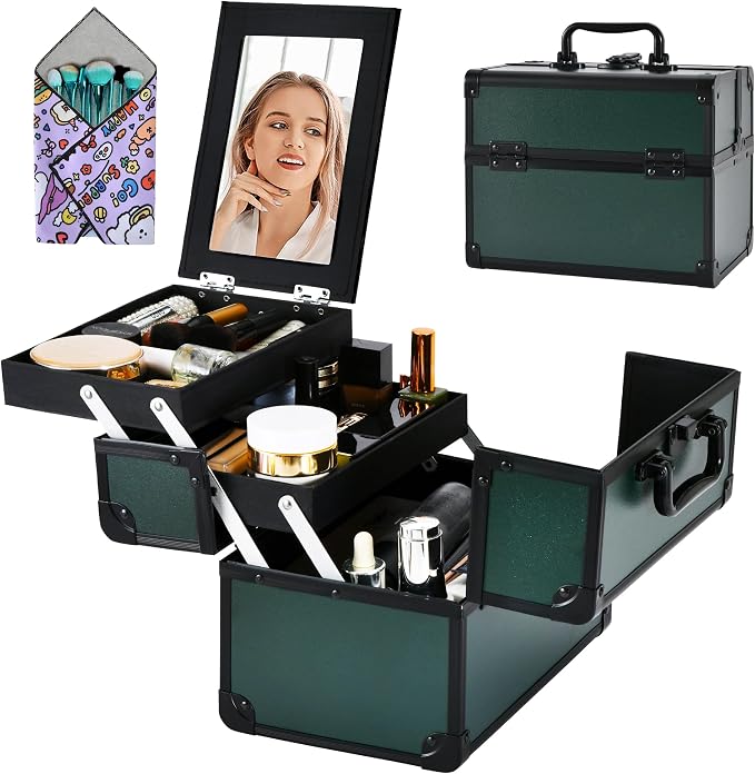 Makeup Train Case, Portable Makeup Case by Unknown