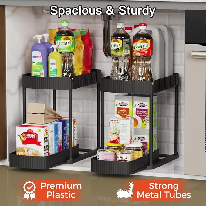 Multi-Purpose Pull-Out Storage Organizers, Under Sink & Cabinet Storage - Image 3