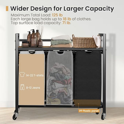 Laundry Hamper, Laundry Basket, Laundry Sorter - Image 3
