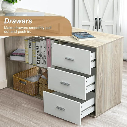 55 Inch Reversible L Shaped Computer Desk - Image 6