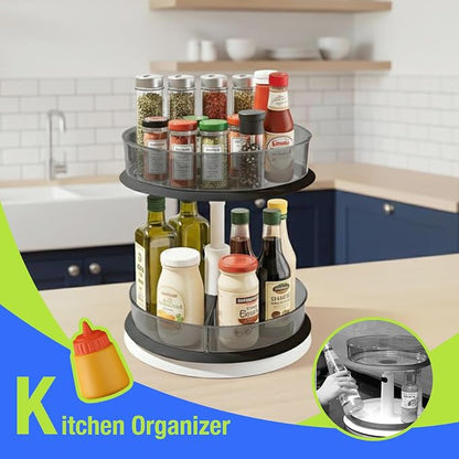 2 Tier Lazy Susan Turntable Organizer - Image 8