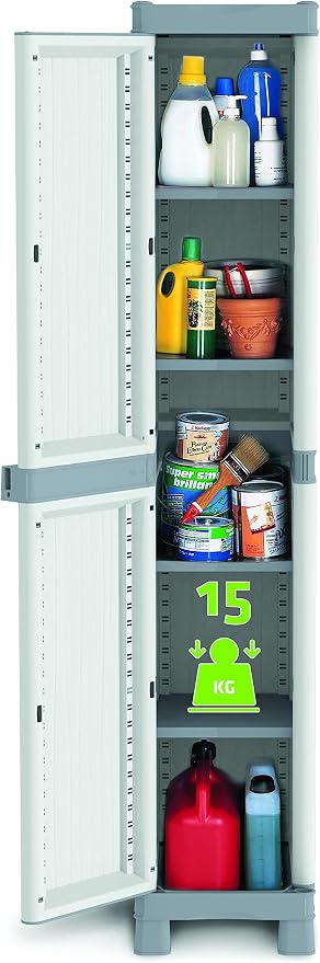 Terry, Base 2350 RUW, Cabinet 1 Door, 4 Shelves. Color: Gray, Material: Plastic - Image 5