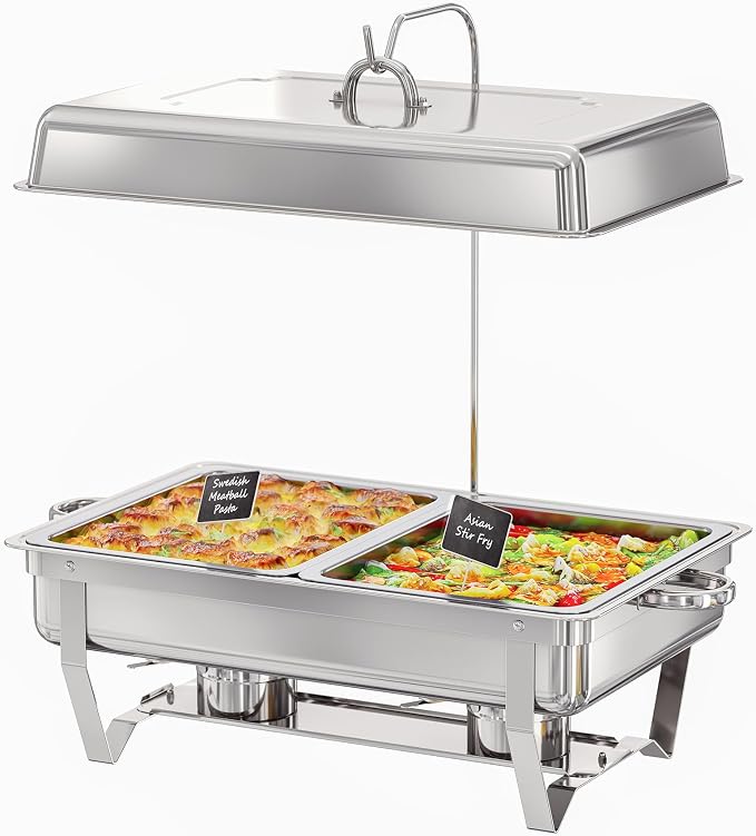 Chafing Dishes for Buffet 1 Pack, 11Qt Food Warmers for Parties Buffet by EffiQ-Rate