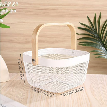 AJIODA Metal Mesh Wire Basket, Mini Steel Basket - Image 3
