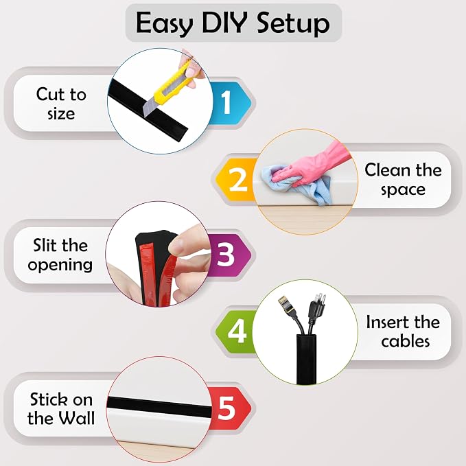 Rubber Bond TV Cord Hider Cable Protector - Image 7