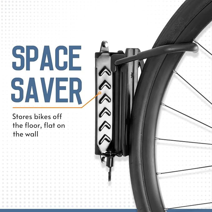 QAQ Swivel Bike Wall Mount, Vertical Bike Rack Garage Holds Up to 66lbs - Image 7