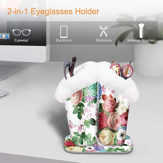Fintie Plush Lined Double Eyeglasses Holder - Image 6