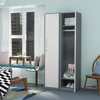Metal Locker for Home, Dressing Room, Lockable Locker Cabinet - Image 2