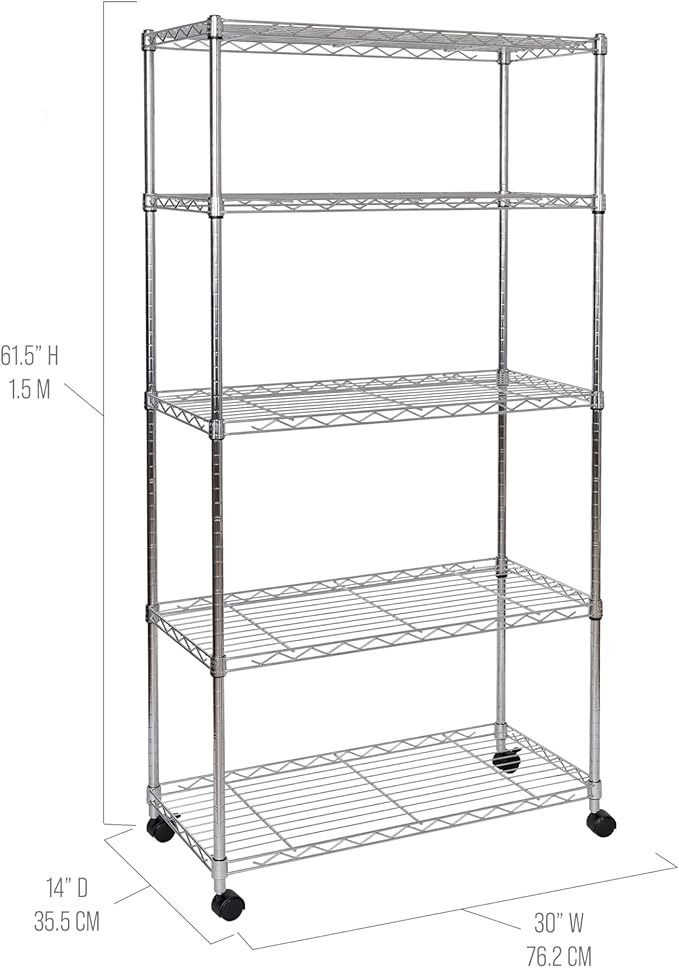5-Tier Steel Wire Shelving - Image 3