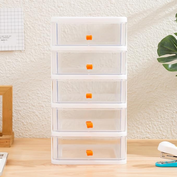 Gagee 5 Drawer Mini Stackable Storage Drawers, - Image 5