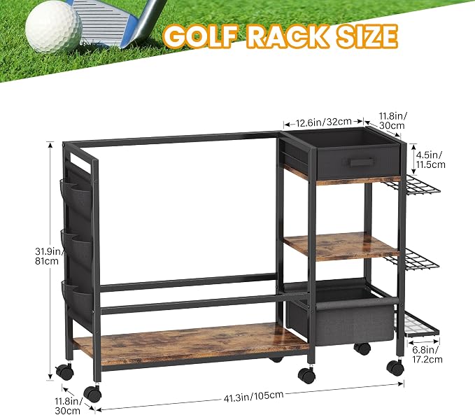 Golf Bag Storage Organizer for Garage, Golf Organizer - Image 7