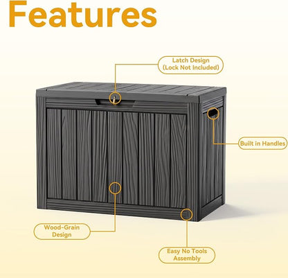 50 Gallon Storage Box for Outdoor and Indoor Use, Outdoor Deck Box for Picnic - Image 4