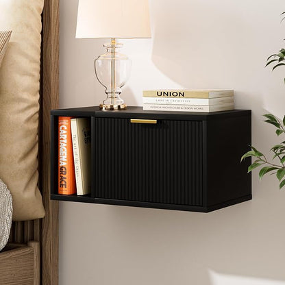 Masupu Floating Nightstand, Wall Mounted Floating Bedside Table by Masupu