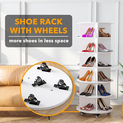 SpaceAid Spinning Shoe Rack - Image 2
