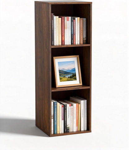 3 Cube Storage Organizer, 3Tier Cube Low Bookcase Freestanding Storage Display by NewBeth
