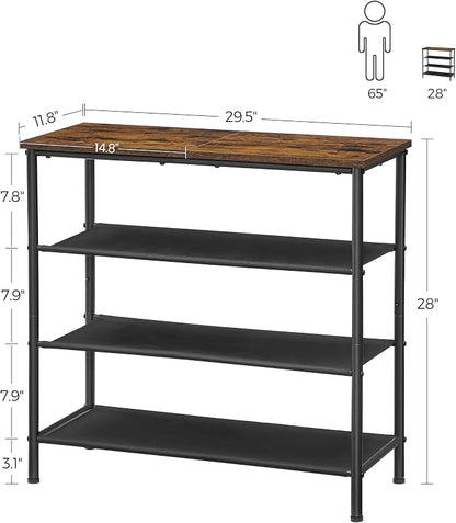 VASAGLE Shoe Rack, 4-Tier Shoe Storage Organizer - Image 3