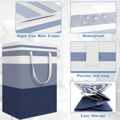 BlissTotes 3-Pack Laundry Basket, Freestanding＆Waterproof Laundry Hamper - Image 4