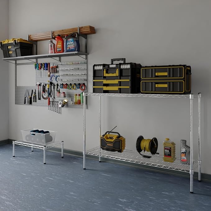 14" Deep x 48" Wide x 34" Height Wire Shelving Kit | 2-Tier | NSF Commercial - Image 2
