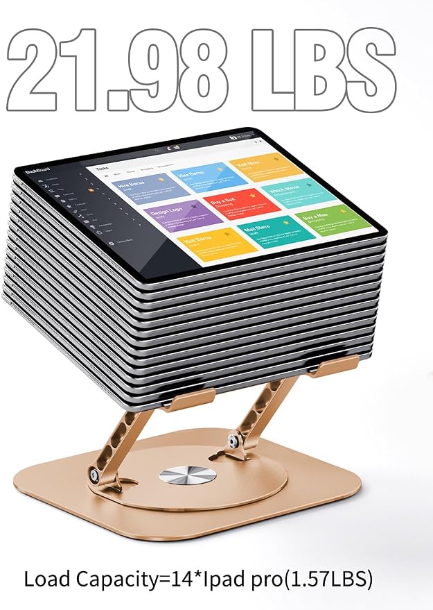 Adjustable Laptop Stand with 360 Rotating Base, Computer Stand - Image 6